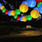 tanie Zasilane energią słoneczną-Latarnia słoneczna łańcuchy świetlne zewnętrzne wodoodporne 3m 20led dekoracyjne światła wielokolorowe na patio ogród wesele camping wystrój sypialni