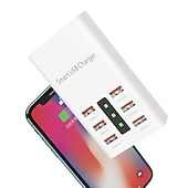 preiswerte USB-Hubs-USB 2.0 Naben 6 Häfen 6-in-1 USB-Hub mit RJ45 5 V / 2A Stromversorgung Für Tablet PC Smartphone