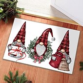 preiswerte Weihnachtsbad-Weihnachts-Fußmatte, weihnachtlicher Willkommensteppich für die Dekoration der Haustür, Badezimmerteppich, Fußpolster, Eingangsbereich