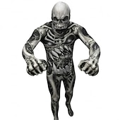 abordables Disfraces para hombres-Traje de Cuerpo Completo Traje de cosplay Body Calavera Monstruo Zalgo Cosplay Niños Adulto Hombre Chico Carnaval Mascarada Mardi Gras Fiesta Víspera de Todos los Santos Rendimiento Disfrazarse