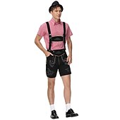  Μπύρα Oktoberfest Lederhosen Πουκάμισο βαυάρος βαυάρος Γερμανικά Λιβάδια Ανδρικά Πανί παραδοσιακού στυλ Μπλούζα Κοντά Παντελονάκια