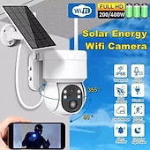 economico Videocamere di sorveglianza per esterni-ricarica solare impermeabile telecamera di sorveglianza di sicurezza IP esterna senza fili wifi telecamera ptz speed dome cctv visione notturna a colori rilevamento del movimento batterie di grandi