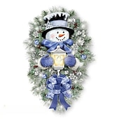 abordables Etiqueta engomada-Pegatinas de pared de invierno con forma de muñeco de nieve y corona de bienvenida cálida, pegatinas navideñas para puertas, paredes y ventanas, decoración del hogar