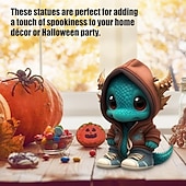 olcso Szoborok-menő sárkány figurák halloween dinoszaurusz szobor kerti sárkány szobor gyantából állatfigura dekoráció kültéri használatra kerti dekor díszek