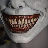 olcso Maszkok-Mindszentek napja Ijesztő mosolygó démonok Maszk Halloween-kellékek Felnőttek Férfi Női Uniszex Borzalom Vicces Ijesztő jelmez Mindszentek napja Farsang Mardi Gras Könnyű farsangi jelmez