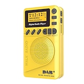 cheap Radios and Clocks-Mini Pocket DAB Digital Radio FM Digital Demodulator Portable MP3 Player with 1.44 Inch LCD Screen Built-in Rechargerable Battery