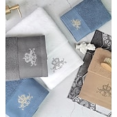 abordables Les serviettes-ensemble de serviettes en coton trois pièces, cadeau d&#039;entreprise, serviette de bain, usage hôtelier