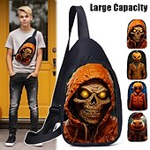 voordelige Tassen-Halloween crossbody slingbag met grote capaciteit - griezelige schedel- en pompoenontwerpen voor tieners (4 patronen beschikbaar)