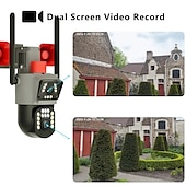 voordelige IP-netwerkcamera&#039;s voor buiten-evkvo 5mp dual lens draadloze beveiligingscamera&#039;s 10x digitale zoom kleur nachtzicht 2-weg audio ptz afstandsbediening auto tracking vooraf ingestelde punten &amp; cruisefuncties voor huisbeveiliging