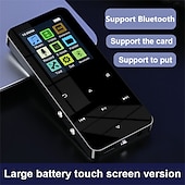رخيصةأون مشغل MP3-Q8 مع مشغل MP3 بلوتوث 5.0 شاشة لمس كاملة 1.8 بوصة 4 جيجابايت 8 جيجابايت 16 جيجابايت 32 جيجابايت مشغل موسيقى MP4 مع مكبر صوت مدمج ومسجل راديو FM