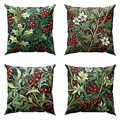 billige Ferieputetrekk-holly dobbel side putetrekk 1 stk mykt dekorativt firkantet putetrekk putetrekk for soverom stue sofa sofa stol