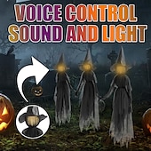 olcso Halloween szabadtéren-halloween dekoráció színes izzó 3db boszorkányok kézenfogva egyetlen szellemjelenet dekorációs kellékek