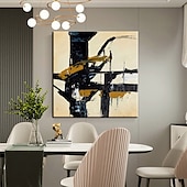 cheap Abstract Paintings-Handmade Hand Painted Extra Large Painting Black And white Painting Abstract Painting Oversized Abstract Painting Minimalist Art Wall Decor No Frame Unstretched
