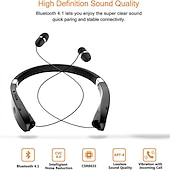 cheap TWS True Wireless Headphones-Foldable Bluetooth Headset Lightweight Retractable Bluetooth Headphones for Sports&amp;Exercise Noise Cancelling Stereo Neckband Wireless Headset