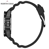 halpa Digikellot-NORTH EDGE EVOQUE 2 Miesten Digitaalinen Sotilaskello Vedenkestävä 50M Miesten Urheilurannekellot Aurinkovoima Hehkuva Ympäristöystävällinen Kello