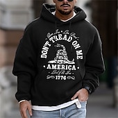 abordables Sudaderas con capucha gráficas para hombre-Hombre Estampados Serpiente Sudaderas Sudadera Manga Larga Sudadera con capucha Con Capucha Moda Vacaciones Noche Ropa de calle Negro Blanco Estampado Primavera &amp; Otoño Diseñador