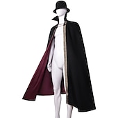 ieftine Cloae și pelerine-Retro / vintage Medieval Pelerină Manta Vampiri Mată Costume de fancy Bărbați Fantezie Regal Halloween Carnaval Mascaradă Carnaval Performanță Halloween Adulți Manta Pălărie Vară Toamnă