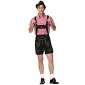  Μπύρα Oktoberfest Lederhosen Πουκάμισο βαυάρος βαυάρος Γερμανικά Λιβάδια Ανδρικά Πανί παραδοσιακού στυλ Μπλούζα Κοντά Παντελονάκια