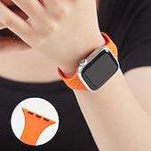 baratos Pulseiras de Apple Watch-Pulseira Esportiva Compatível com Pulseira Apple Watch 38mm 40mm 41mm 42mm 44mm 45mm 49mm Elástico Áspero Fecho Magnético Silicone pulseira de substituição para iwatch Ultra 2 Series 9 8 7 SE 6 5 4 3