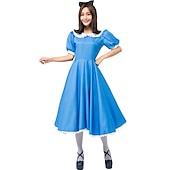 رخيصةأون أزياء نسائية-Alice in Wonderland ازياء خادمة أميرة فساتين زهرة فتاة باللباس فساتين تول الكوسبلاي تأثيري الفيلم for نسائي للبالغين مهرجان حفلة تنكرية حفلة العزباء