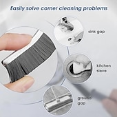 Χαμηλού Κόστους Gadgets Μπάνιου-2 τμχ/3 τμχ βούρτσα καθαρισμού ρωγμών με σκληρές τρίχες, βούρτσα καθαρισμού ενέματα βαθιές αρθρώσεις πλακιδίων, εργαλείο βούρτσας καθαρισμού διαστήματος ρωγμών, εργαλείο καθαρισμού ολόγυρα, σκληρές