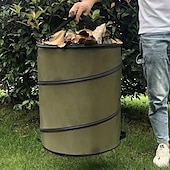 abordables Vêtements de plein air-Sac de jardinage pliable de 30 gallons, poubelle de camping, poubelle escamotable/poubelle de recyclage, poubelle de voiture, sac poubelle réutilisable pour l&#039;extérieur, jardin, cour, poubelle de recyclage pliable pour camping