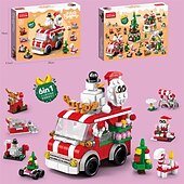 economico i migliori regali di natale-celebrità di internet natale piccoli blocchi di particelle per bambini e bambine piccolo regalo combinazione puzzle giocattolo compatibile decorazioni per regali di natale