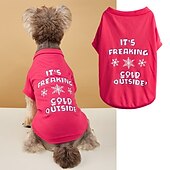 cheap Cooling Vest &amp; Shirt-Dog Cat Shirt / T-Shirt Fashion Party Winter Waterproof Breathable Soft Washable Comfortable Christmas Party Casual Daily Festival Dog Clothing for Bichon Frise Pomeranian Baby Pet Papillon Small