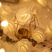 cheap Battery String Lights-3M Rose String Lights 20 LEDs EL Warm White Valentines Creative String Lights Indoor Batteries Powered