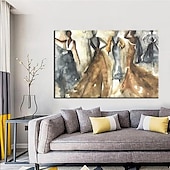 preiswerte Abstrakte Gemälde-Hang-Ölgemälde Handgemalte Horizontal Abstrakt Menschen Klassisch Modern Ohne Innenrahmen (ohne Rahmen)