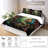 voordelige Dekbedovertreksets-2pcs/3pcs retro retro abstract vuurdraakpatroon bedset dekbedovertrek lichtgewicht en zacht geschikt voor volwassenen en kinderen groot bed klein bedset