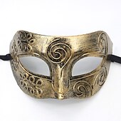 billige Maske-Karnevalsmaske Venetiansk maske Columbina Halvt ansikt Fest Halloween Maskerade Karneval Mardi Gras Enkelt karnevalskostyme