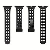 abordables Bracelets Apple Watch-Bracelets de montre intelligente pour Apple Watch 44 mm 40 mm 49 mm 38 mm 45 mm 41 mm 42 mm bracelet en silicone bicolore sport pour femme + bracelet de remplacement à fermoir en D magnétique pour