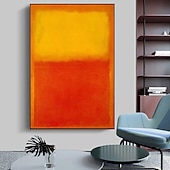 economico Quadri astratti-1 pezzo segni rothko tela arte della parete dipinta a mano opera d&#039;arte pittura immagine per ufficio camera da letto casa decorazione moderna tela arrotolata (senza cornice)