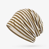 abordables Bonnet-Unisexe Bonnet en maille Bonnet en tricot Noir Bleu Coton Voyage Extérieur Vacances Rayé Coupe Vent Chaud