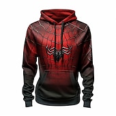 tanie wzór 3D-Męskie Graficzny Pająki Bluza z Kapturem Z kapturem Bluzy Bluza z Kapturem Długi rękaw Bluza z kapturem Kaptur Moda Druk 3D Sporty na świeżym powietrzu Święto Urlop Druk niestandardowy #1 Nadruk