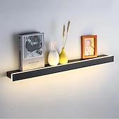 tanie Kinkiety-Minimalistyczna długa półka na kinkiet, 60/80/100/120cm nowoczesny kinkiet LED w tle salon sypialnia nocna, aluminiowy kinkiet wewnętrzny ligting kinkiet 110-240v