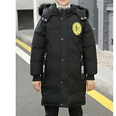 billiga Jackor och rockar för pojkar-Barn Pojkar Fleece-jacka Hoodiejacka Ytterkläder Ensfärgat Långärmad Dragkedja Täcka Ledigt Förtjusande Dagligen Svart Grön Vår Höst 7-13 år