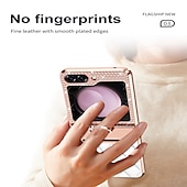 cheap Samsung Cases-Phone Case For Samsung Galaxy Z Flip 7 Z Flip 6 Z Flip 5 Z Flip 4 Z Flip 3 Back Cover Shockproof Crystal Diamond TPU PU Leather