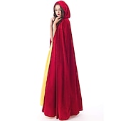 levne Pláště a pláštěnky-Retro Středověké Punková gotika plášť s kapucí Ren Faire Čerodějnice Čaroděj Viking Unisex Keltské Viking Fantazie předvečer Všech svatých Karneval Výkon Párty Plesová maškaráda Dospělé Přehoz Cel