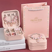 billiga Bärbara tillbehör-Tillverkningssats för berlockarmband - kit för tillverkning av smycken med pärlor för flickor, enhörning&amp;amp; sjöjungfru presenter leksaker hantverk för flickor födelsedagspresent, festival, nyår med