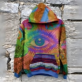 abordables Sudaderas con capucha para hombre-Hombre Tribal Estampados Sudadera Sudaderas Sudadera Manga Larga Sudadera con capucha Con Capucha Ropa de calle Impresión 3D Diario Deportes Impresión personalizada Marrón Estampado Primavera &amp; Otoño