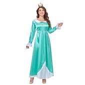  Cosplay-kostym prinsessan Peach Super Bros Cosplay Vuxna Dam Karnival Maskerad Mardi Gras Karnival Halloween Prestanda Klä ut