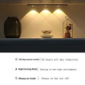 ieftine lumina dulapului-lumină de noapte cu led senzor de mișcare automată lumină led reîncărcabilă prin usb 3 culori reglare 20/30/40 cm 2/3 led pentru dulap de bucătărie iluminat canal scară