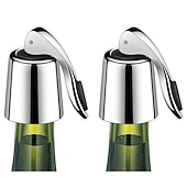 cheap Kitchen Utensils &amp; Gadgets-1pcs Stainless Steel Wine Bottle Corks, Fresh Red Wine Corks, Metal Corks, Champagne Corks