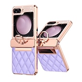 cheap Samsung Cases-Phone Case For Samsung Galaxy Z Flip 7 Z Flip 6 Z Flip 5 Z Flip 4 Z Flip 3 Back Cover Shockproof Crystal Diamond TPU PU Leather