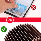 お買い得  カードホルダーとケース-牛革 マルチファンクション IDクレジットカードホルダー マネーバッグ コインパース 12/20カード RFID保護 ウォレット ビンテージ 薄型ショート