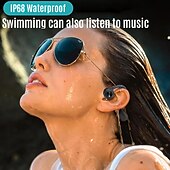 abordables Écouteurs de sport-Casque à conduction osseuse P8S Casque à conduction osseuse Bluetooth 5.3 Lumière LED Sports Étanche