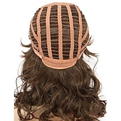 cheap Historical Wigs-Long Dark Brown Wig Rock Star Style Mullet Cosplay Wig 70s 80s Costume Wig Carnival Curly Hair Party Wigs Halloween Wigs