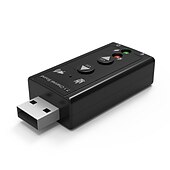 Недорогие USB-концентраторы-Высококачественный мини-USB 2,0 микрофон 7,1 звуковая дорожка динамик аудио гарнитура микрофон 3,5 мм разъем преобразователь 3D аудио звуковая карта адаптер для ноутбука